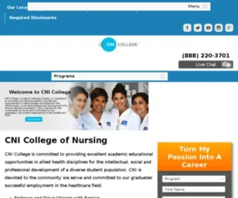 Cnicollege.edu(Nursing Program College in Orange County) Screenshot