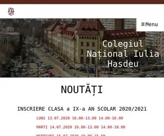 Cnih.ro(Colegiul naţional „iulia hasdeu” (cnih)) Screenshot