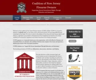 CNjfo.com(Coalition of New Jersey Firearm Owners) Screenshot