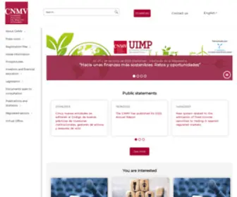 CNMV.es(Comisión Nacional del Mercado de Valores) Screenshot