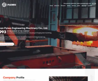 Cnpaiw.com(Jinan Paiwo forging and machining shaft and cylinder bottom) Screenshot