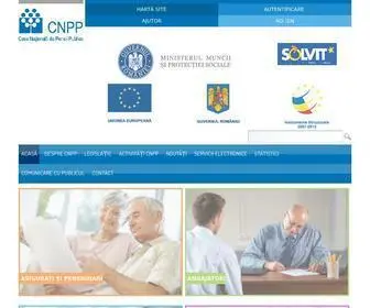 CNPP.ro(Pagina de inceput a portalului Casei Nationale de Pensii Publice din Romania (CNPP)) Screenshot