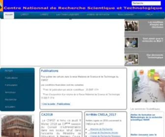 CNRST.edu.ml(Centre National de la Recherche Scinfifique et Technologique) Screenshot