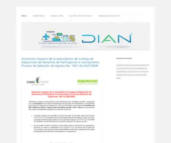 CNSCDian.com.co(Convocatoria DIAN) Screenshot