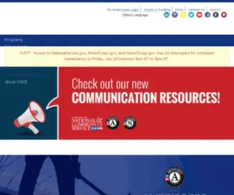 CNS.gov(Corporation for National and Community Service) Screenshot