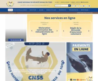 CNSS.tg(Site officiel de la Caisse Nationale de Sécurité Sociale du Togo (CNSS Togo)) Screenshot