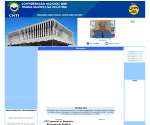 Cnti.org.br(CONFEDERAÇÃO NACIONAL DOS TRABALHADORES NA INDÚSTRIA) Screenshot