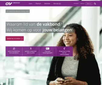 CNvvakmensen.nl(CNV Vakmensen is de vakbond die opkomt op voor werknemers in de bouw) Screenshot