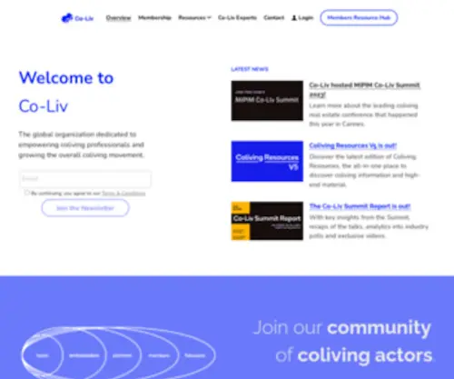 CO-Liv.org(Join the global association of leading coliving professionals) Screenshot