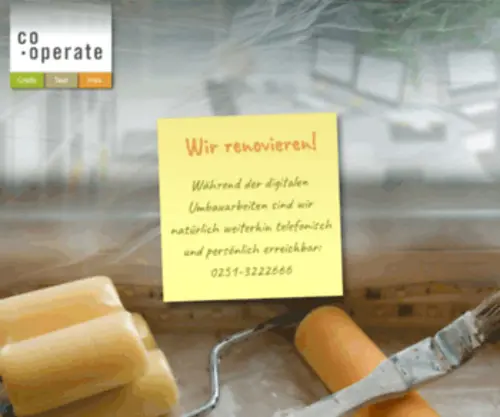 CO-Operate.net(Co-operate Wegener & Rieke GmbH | Wir tun, was wir können) Screenshot