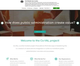 CO-Val.eu(Co-VAL Understanding value co-creation in public services) Screenshot