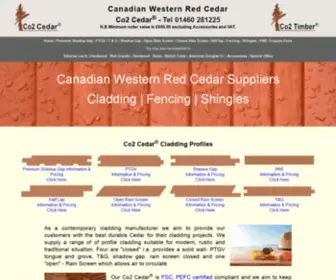 CO2Cedar.co.uk(Canadian Cedar Cladding Suppliers) Screenshot