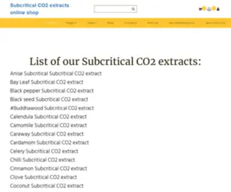 CO2Extracts.biz(Subcritical CO2 extracts shop) Screenshot