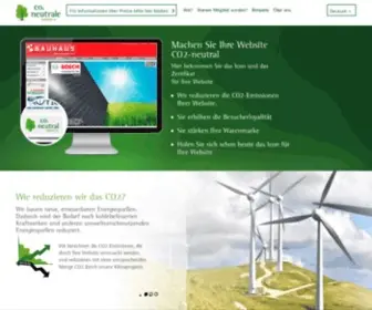 CO2Neutralwebsite.de(CO2 neutral website) Screenshot