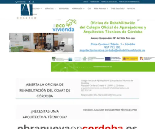 Coaatcordoba.com(Colegio Oficial de Aparejadores) Screenshot