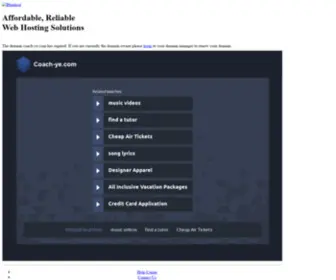 Coach-YE.com(Welcome) Screenshot