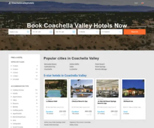 Coachellavalleyhotels.com(Best Prices and Free Cancellation) Screenshot