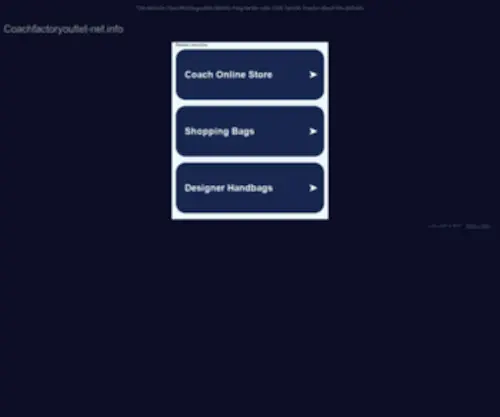 Coachfactoryoutlet-Net.info(Coach Factory Outlet) Screenshot