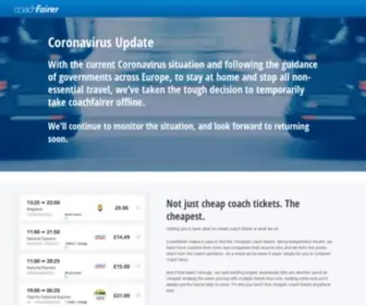 Coachfairer.com(Cheap coach tickets and bus tickets compared by Coachfairer) Screenshot