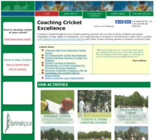 Coachingcricketexcellence.co.uk(Cricket coaching for children at Coaching Cricket Excellence) Screenshot