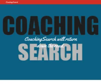 Coachingsearch.com(Coaching Search) Screenshot