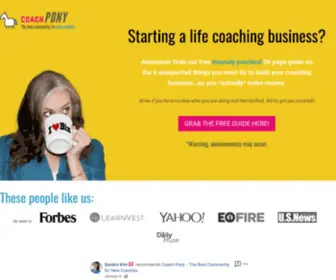 Coachpony.com(Starting a Life Coaching Business) Screenshot