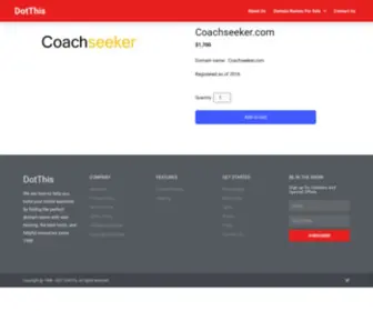 Coachseeker.com(DotThis) Screenshot