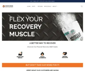 Coachsoak.com(Natural Muscle Recovery Bath Soaks) Screenshot