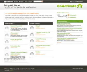 Coactivate.org(CoActivate offers free tools to help you build an online community and promote real) Screenshot