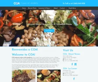 Coaeatery.com(COA Mexican Eatery) Screenshot