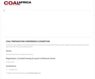 Coalafricaexpo.co.za(Biennial, coal-processing, conference-led exhibition) Screenshot