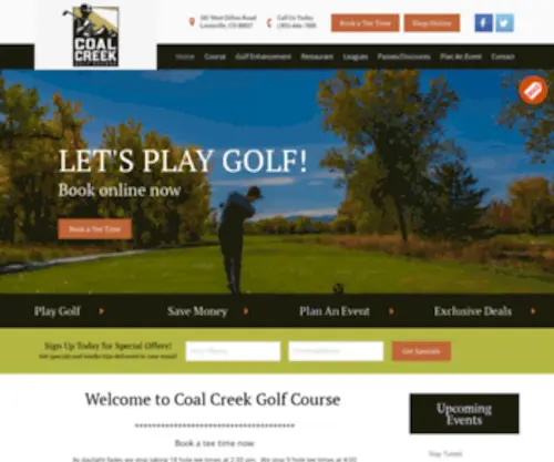 Coalcreekgolf.com(Coal Creek Golf Course) Screenshot