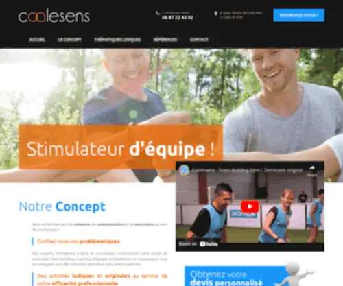 Coalesens.fr(Team Building Dijon) Screenshot