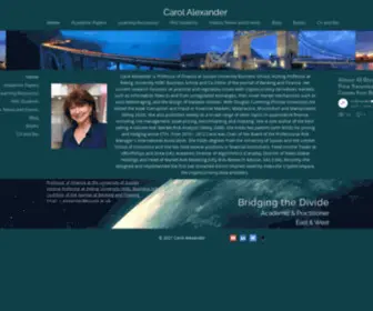 Coalexander.com(Professor Carol Alexander) Screenshot