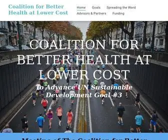 Coalitionforbetterhealth.org(Supporting UN Sustainable Development Goal #3) Screenshot