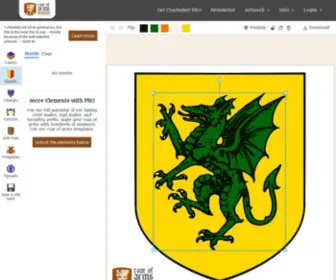 Coamaker.com(Free Coat of Arms Generator and Family Crest Maker) Screenshot