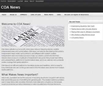 Coanews.org(/ Server maintenance) Screenshot