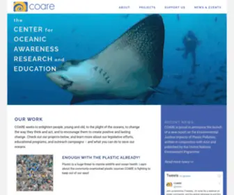 Coare.org(  The Center for Oceanic Awareness) Screenshot