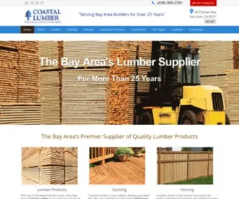 Coastal-Lumber.com(Bay Area's Biggest & Best Lumber Yard) Screenshot