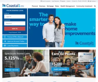 Coastal1.org(Personal & Business Banking in MA & RI) Screenshot