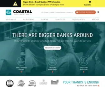 Coastalbank.com(Coastal Community Bank) Screenshot