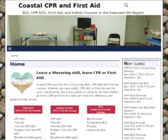 CoastalcPr.com(BLS, CPR AED, First Aid, and Safety Courses in the Seacoast NH Region) Screenshot