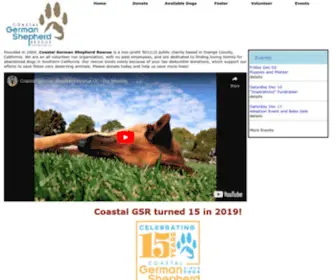 Coastalgsr.org(Coastal German Shepherd Rescue) Screenshot