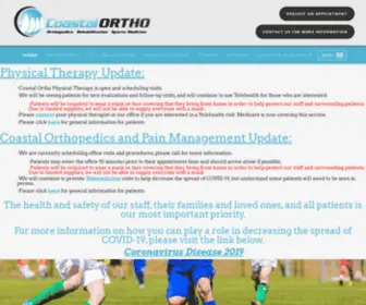 Coastalortho.com(Orthopedic Practice) Screenshot