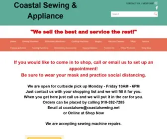 Coastalsewing.net(Coastal Sewing & Appliance in Wilmington North Carolina) Screenshot