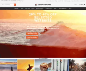 Coastalsports.co.nz(Quality Outdoor Gear & Surf Brands) Screenshot