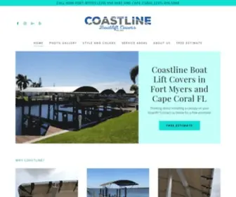 Coastlineboatliftcovers.com(Boatlift Canopy in Cape Coral) Screenshot