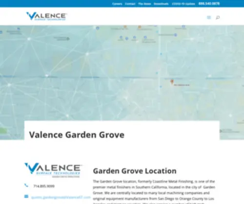 Coastlinemetalfinishing.com(Valence Garden Grove) Screenshot