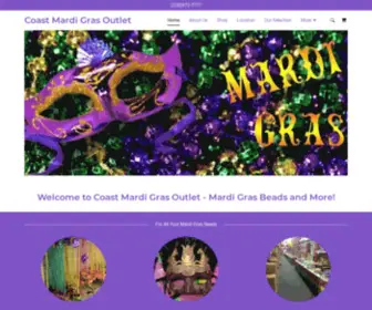 Coastmardigras.com(Mardi Gras Beads) Screenshot