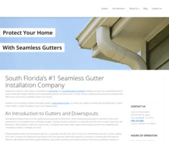 Coasttocoastgutters.com(Seamless Gutter Installation and Repair in South Florida) Screenshot